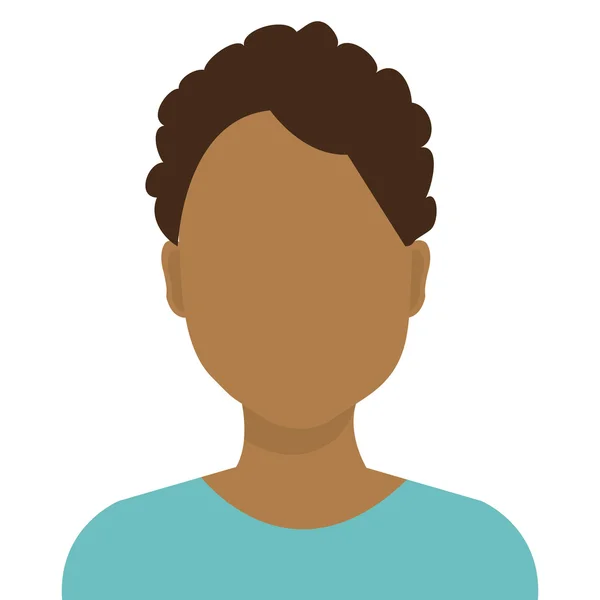 Jovem perfil masculino avatar isolado em branco . —  Vetores de Stock