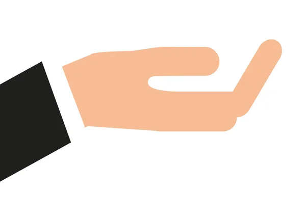 Zakenman hand geïsoleerd pictogram ontwerp — Stockvector