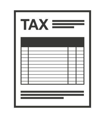 vergi formu izole simgesi tasarım