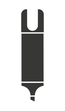 Fosforlu kalem kalem simgesi tasarım izole