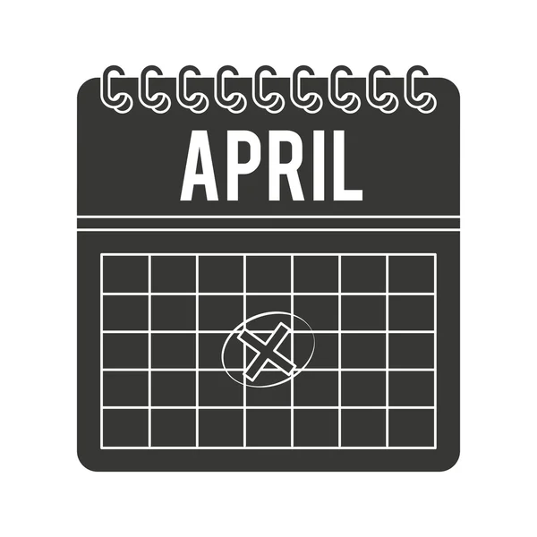 Calendario sello de tiempo impuesto aislado icono de diseño — Vector de stock