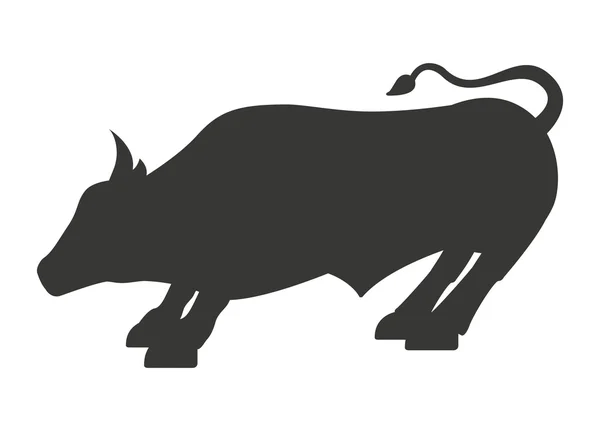 Stock toro aislado icono de diseño — Vector de stock