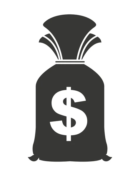 Money bag isolated icon design — Stock Vector