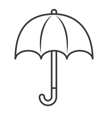 izole şemsiye simgesi tasarım