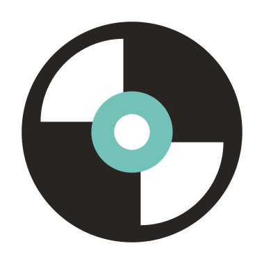 Vinil disk simgesi tasarım izole