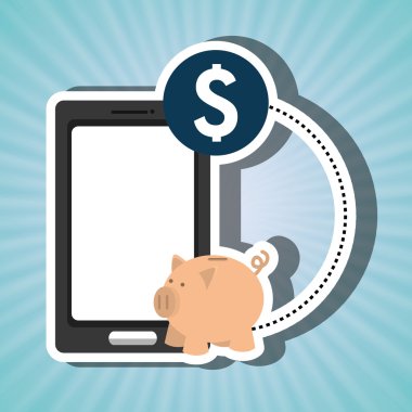 ekonomik iş online simgesi tasarım izole