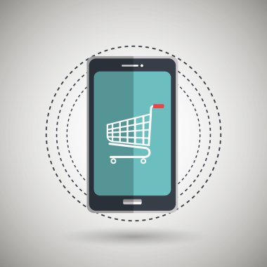 e-ticaret izole smartphone simge tasarım