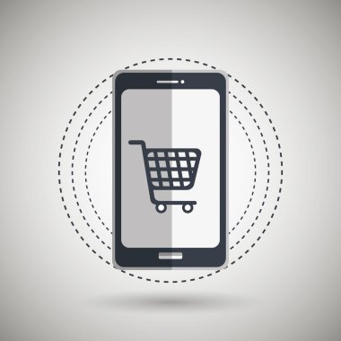 e-ticaret izole smartphone simge tasarım
