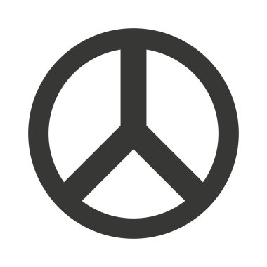 Bu barış işareti simgesi tasarım izole