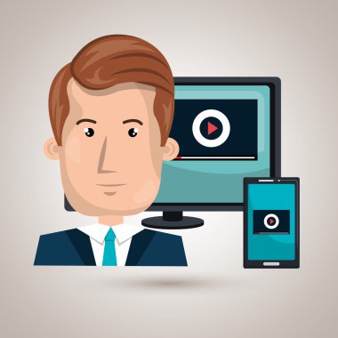 bilgisayar kullanıcı office izole simgesi