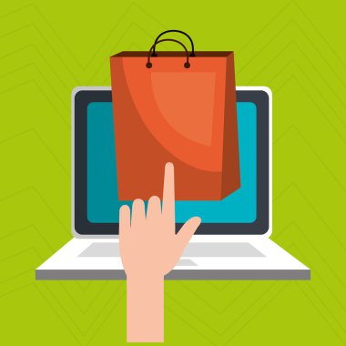 kullanıcı e-ticaret dizüstü izole simgesi