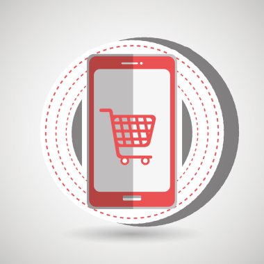 e-ticaret izole smartphone simge tasarım