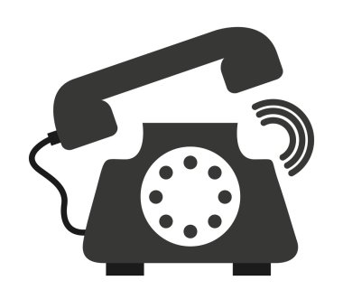 Retro telefon simgesi tasarım izole