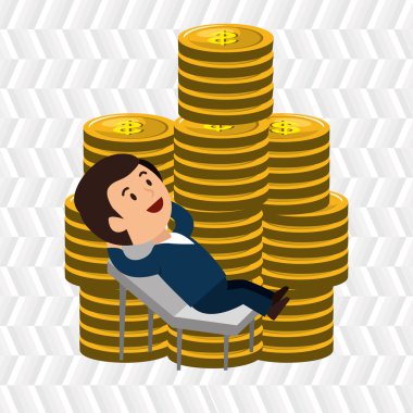 para sikke izole simgesi tasarım