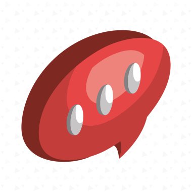 izometrik konuşma balonu simgesini izole