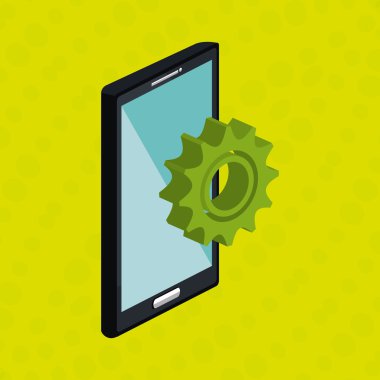 akıllı telefon hizmeti izole simgesi