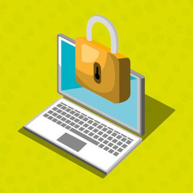 dizüstü izometrik izole simgesi tasarım