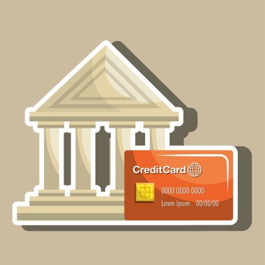 Banka izole simgesi tasarım bina