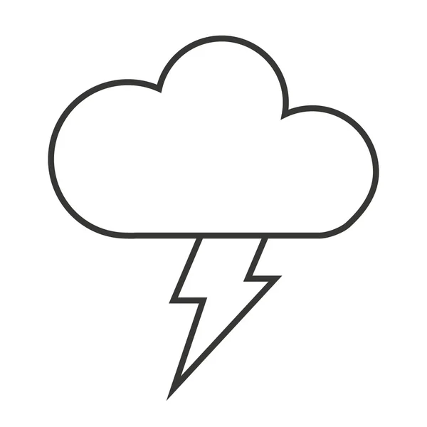 Cloud met ray geïsoleerd pictogram ontwerp — Stockvector