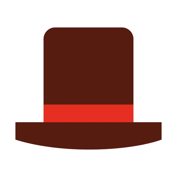 Джентльмен шляпа изолированный дизайн значка — стоковый вектор