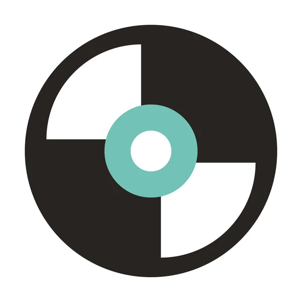 Vinyl disc isolated icon design — Stock Vector
