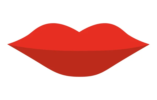 Design de ícone isolado de lábios femininos — Vetor de Stock