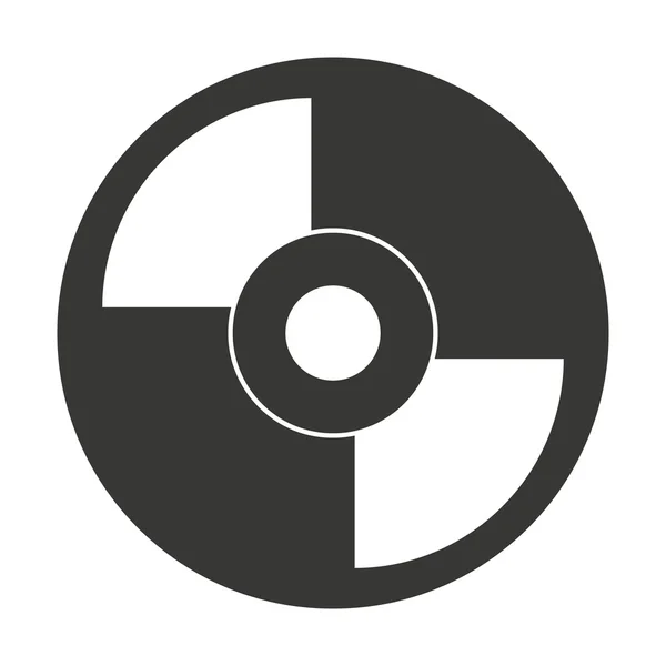 Vinyl schijf geïsoleerd pictogram ontwerp — Stockvector