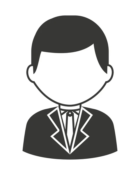 Hombre de negocios avatar aislado icono de diseño — Vector de stock