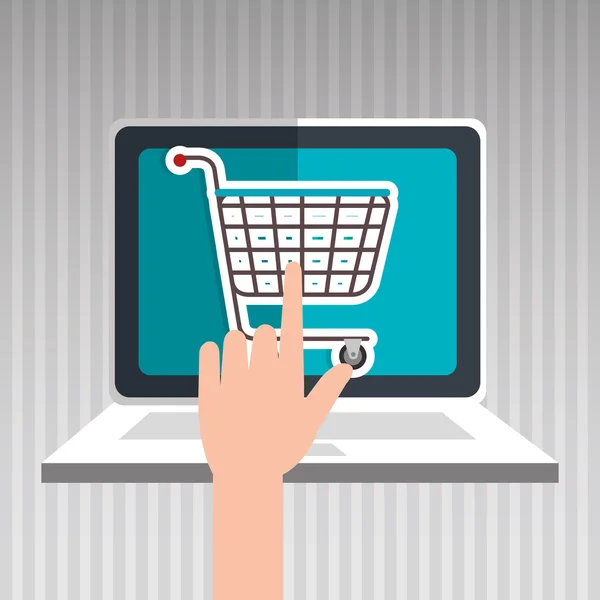 Usuário e-commerce laptop design ícone isolado —  Vetores de Stock