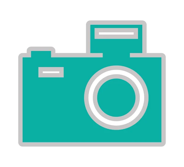 Câmera de design de ícone fotográfico isolado — Vetor de Stock