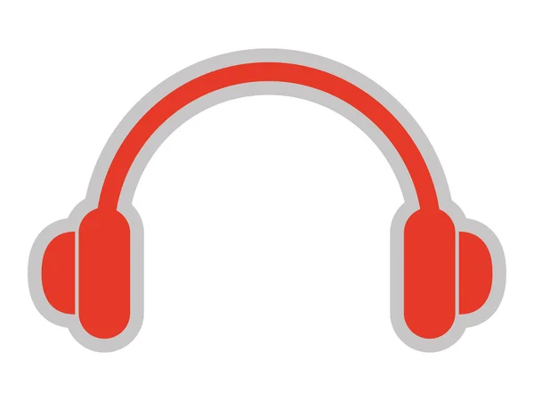 Auriculares diseño icono aislado — Vector de stock