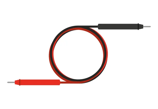 Testeur électrique câble icône isolée design — Image vectorielle