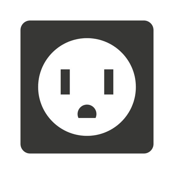 Electrical outlet  isolated icon design — Stock Vector