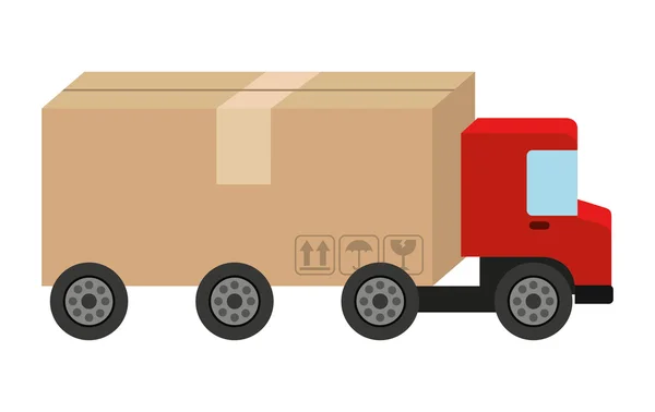 Vrachtwagen geïsoleerde pictogram ontwerp — Stockvector