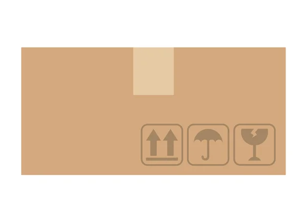 Scatola di cartone isolato icona design — Vettoriale Stock