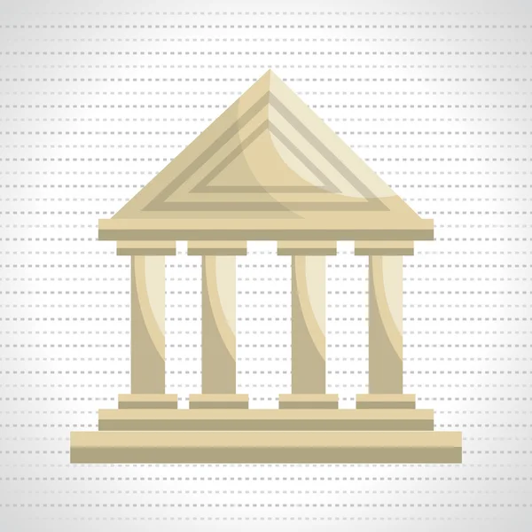 Bankovní budova izolované ikony designu — Stockový vektor