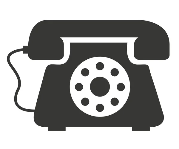 Retro teléfono aislado icono de diseño — Archivo Imágenes Vectoriales