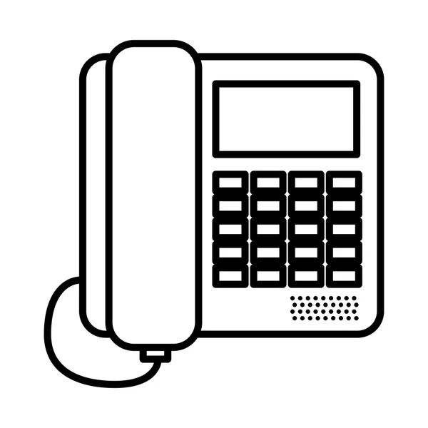 Téléphone numérique icône isolée design — Image vectorielle