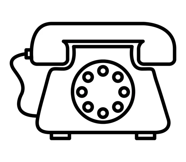 Retro telefon elszigetelt ikon tervezés — Stock Vector