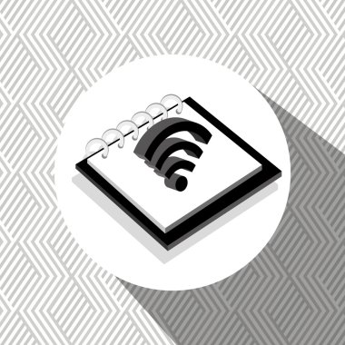 Not pad izole simgesi tasarım