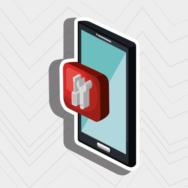 akıllı telefon hizmeti izole simgesi