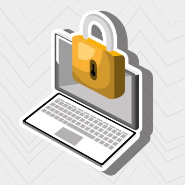 dizüstü izometrik izole simgesi tasarım