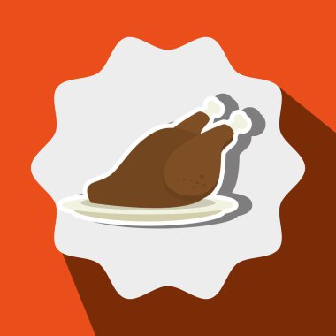 Tavuk eti izole simgesi