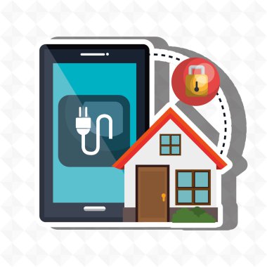 izole simgesi tasarım ile akıllı ev