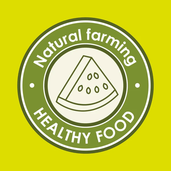 Design de ícone isolado de selo de alimento saudável — Vetor de Stock