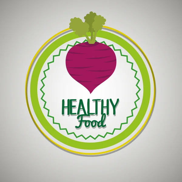 Sello de comida saludable diseño icono aislado — Vector de stock