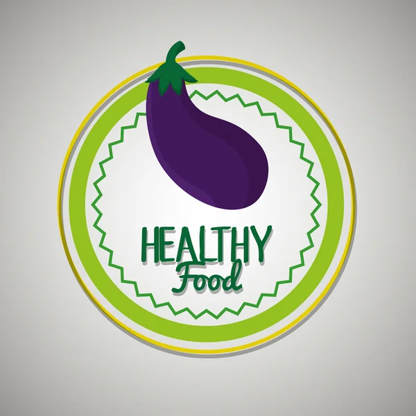 건강 식품 인감 격리 아이콘 디자인 — 스톡 벡터