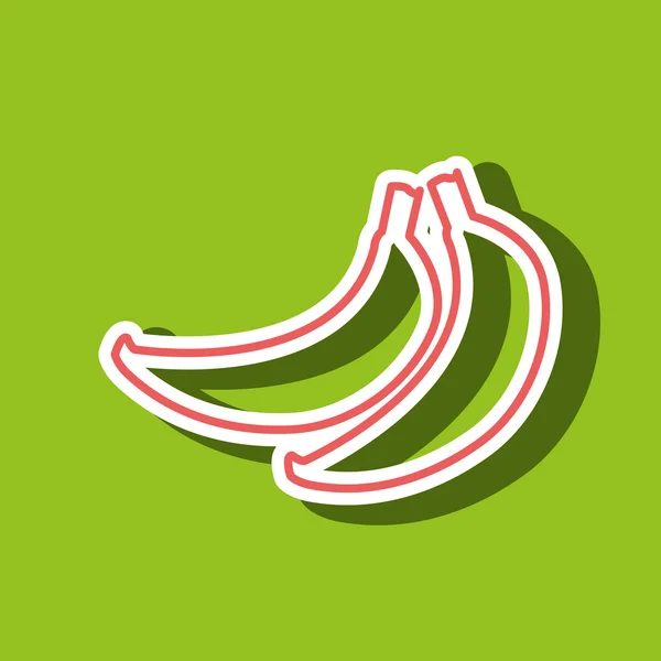 바나나 드로잉 격리 아이콘 디자인 — 스톡 벡터