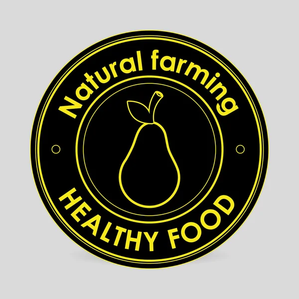 Healthy food seal  isolated icon design — Stock Vector