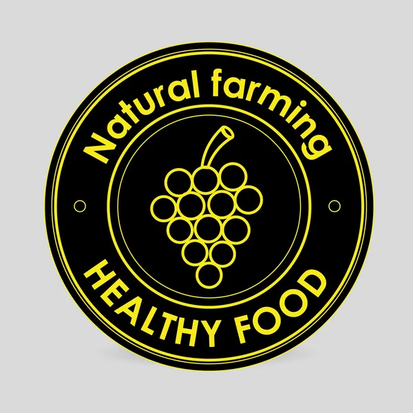 Gesunde Lebensmittel Siegel isoliert Symboldesign — Stockvektor